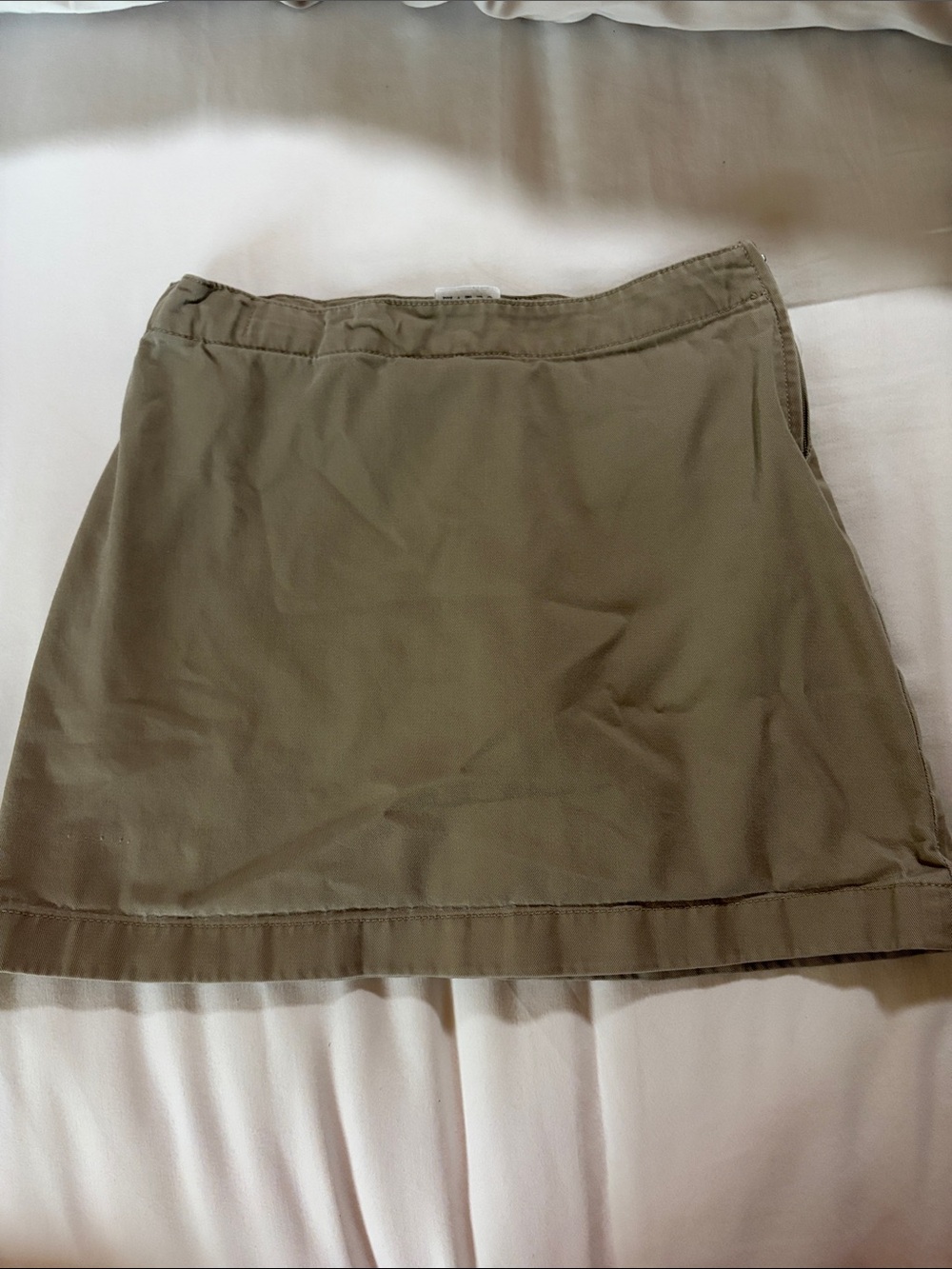 Lands' End Girls Khaki Skort with Adjustable Waistband Size 8